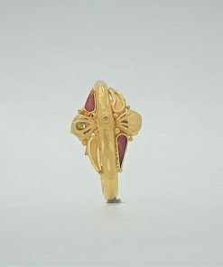 Alternative view of Meena 22K Hallmark Gold Ring - 5