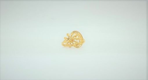 Flower 22K Hallmark Yellow Gold Ring - 9