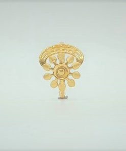 Alternative view of Flower 22K Hallmark Yellow Gold Ring - 9