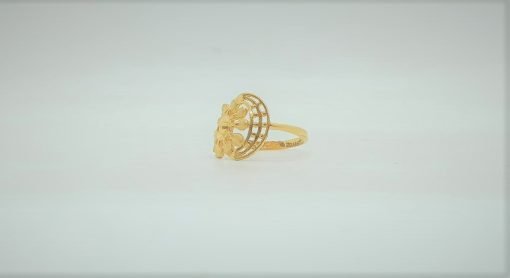 Flower 22K Hallmark Yellow Gold Ring - 9 - Image 3