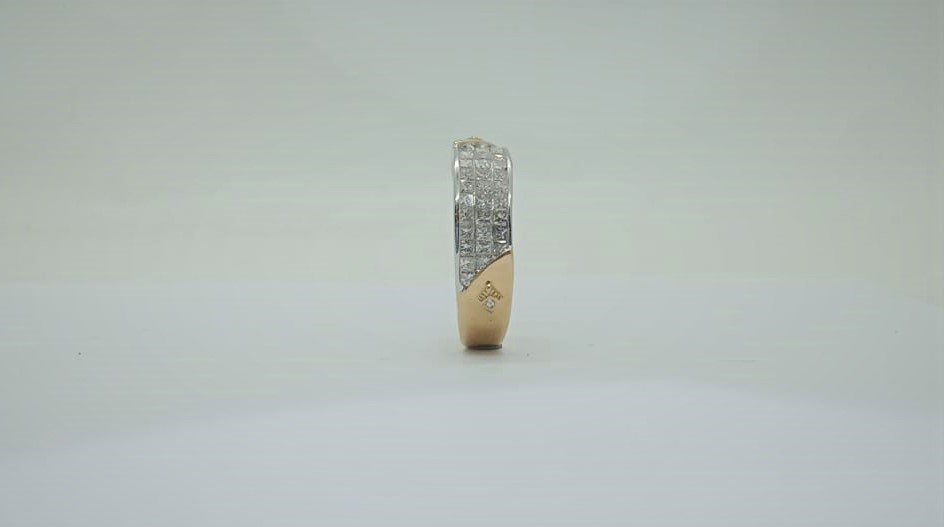 Vachya Princess Cut Diamond Engagement Band Ring - Image 3