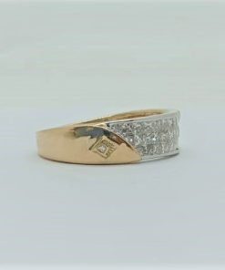 Alternative view of Vachya Princess Cut Diamond Engagement Band Ring