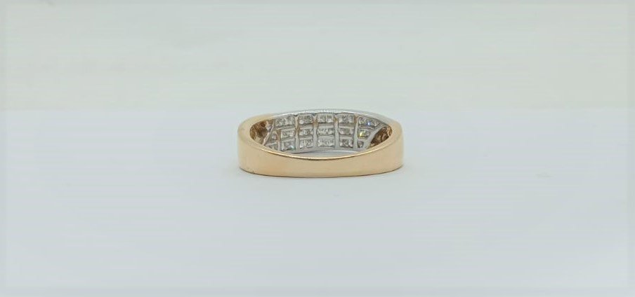 Vachya Princess Cut Diamond Engagement Band Ring - Image 4