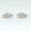 1.24Ct Natural Princess Cut Diamonds Hoop Earrings