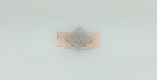 Unique Square Shape Diamond Cocktail Ring - Image 2