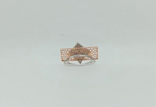 Unique Square Shape Diamond Cocktail Ring - Image 4