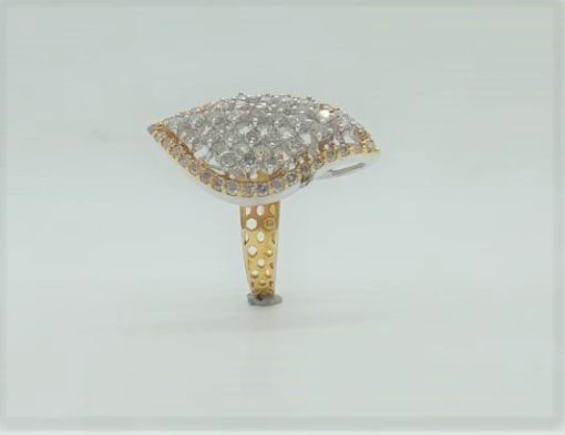 Latest 14K Natural Diamond & Gold Cocktail Ring - Image 3