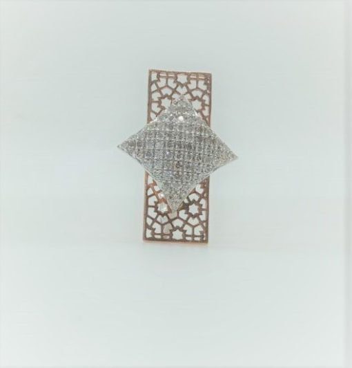 Unique Square Shape Diamond Cocktail Ring