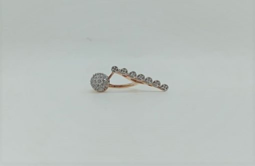 14K Rose Gold Heart Create Diamond Cocktail Ring - Image 4