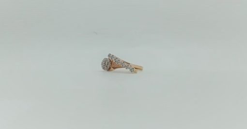 14K Rose Gold Heart Create Diamond Cocktail Ring - Image 3