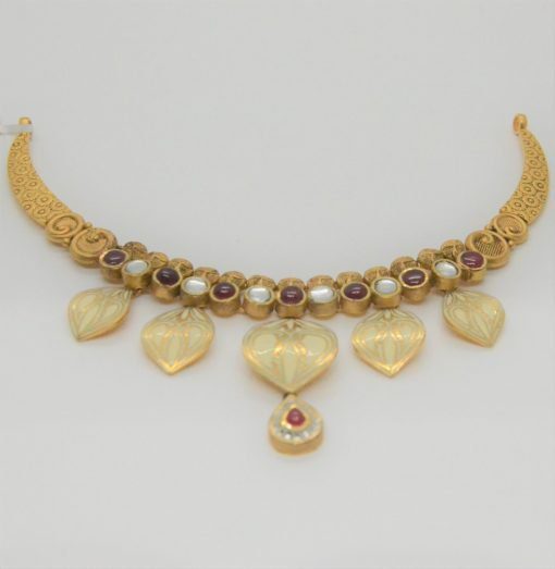 22K Antique Gold Necklace Set - 1 - Image 4