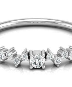 Zig Zag White Gold Diamond Ring