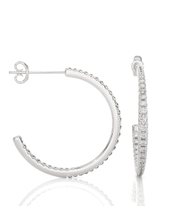 HALF ROUND DIAMOND STUDS