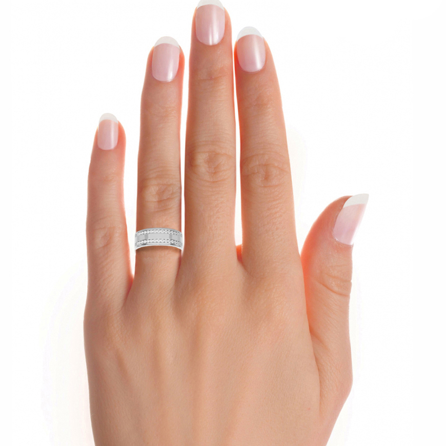 Unisex Diamond Band Ring - Image 3