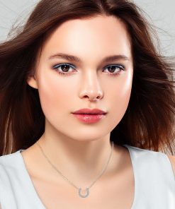 Alternative view of U Shape Diamond Pendant