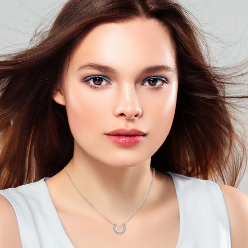 U Shape Diamond Pendant - Image 2