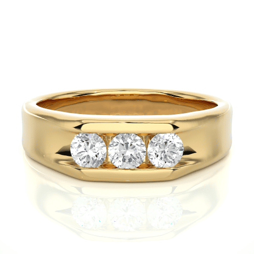 Unisex Round Diamond Band