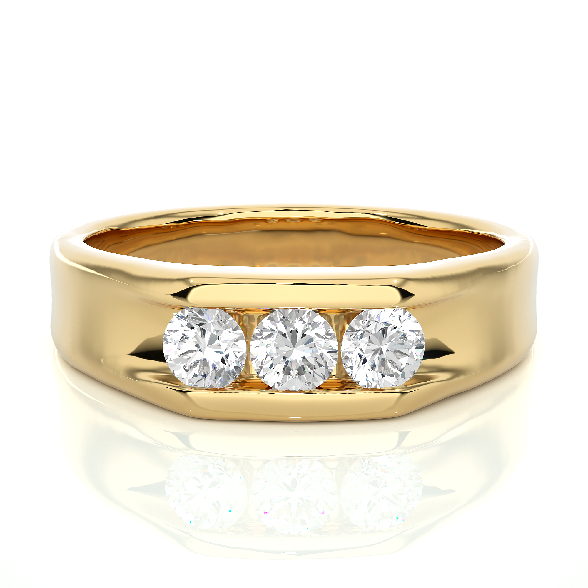 Unisex Round Diamond Band