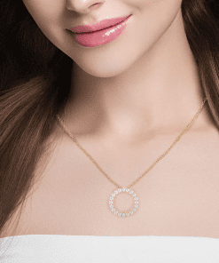 Alternative view of Round Diamond Pendant