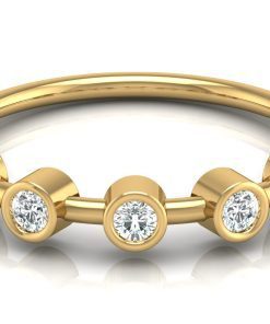 Alternative view of Single Diamond Band Ring