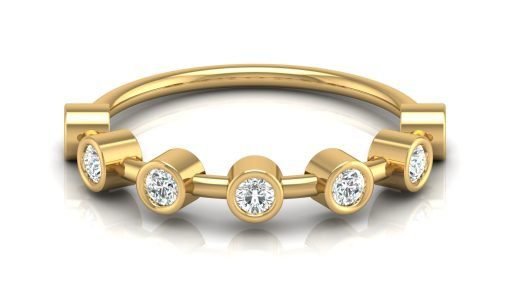 Single Diamond Band Ring - Image 2