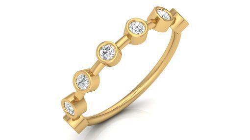 Single Diamond Band Ring
