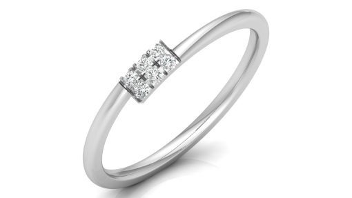 Rectangle Band Diamond Ring