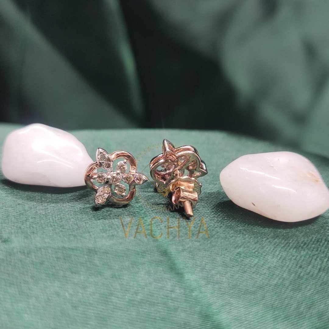Diamond Flower Studs - Image 2
