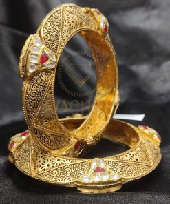 Alternative view of Antique Gold Bangles Pair 1