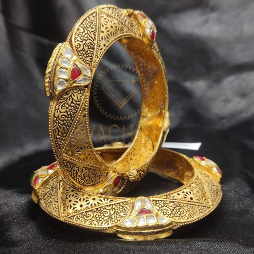 Antique Gold Bangles Pair 1 - Image 2