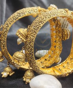 Alternative view of Antique Gold Bangles Pair 6