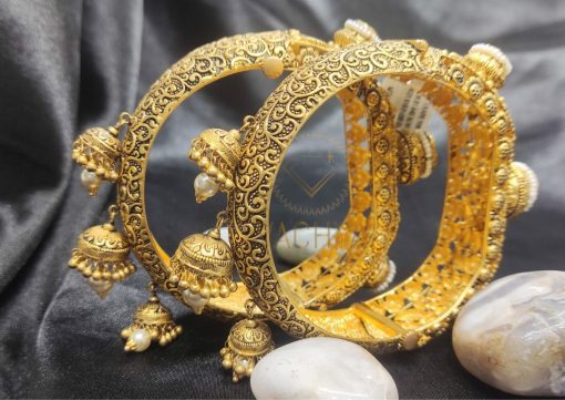 Antique Gold Bangles Pair 6 - Image 2
