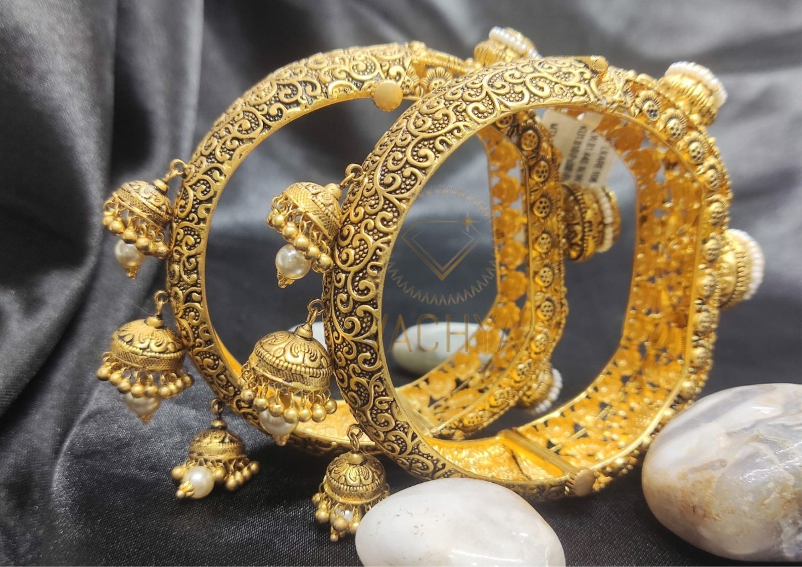 Antique Gold Bangles Pair 6 - Image 2
