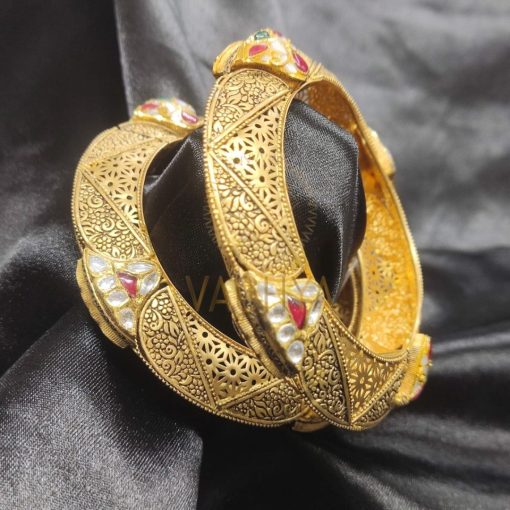 Antique Gold Bangles Pair 1 - Image 5