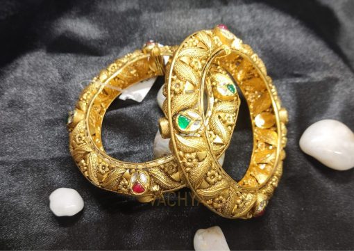 Antique Gold Bangles Pair 4 - Image 3