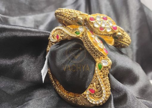 Antique Gold Bangles Pair 5 - Image 4