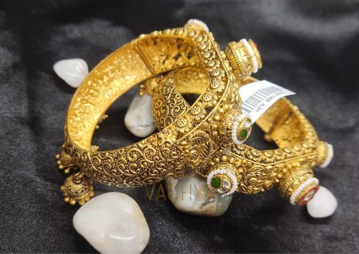 Antique Gold Bangles Pair 6 - Image 5