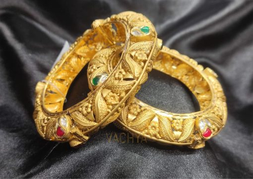 Antique Gold Bangles Pair 4 - Image 2