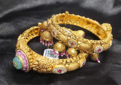 Antique Gold Bangles Pair 2 - Image 3