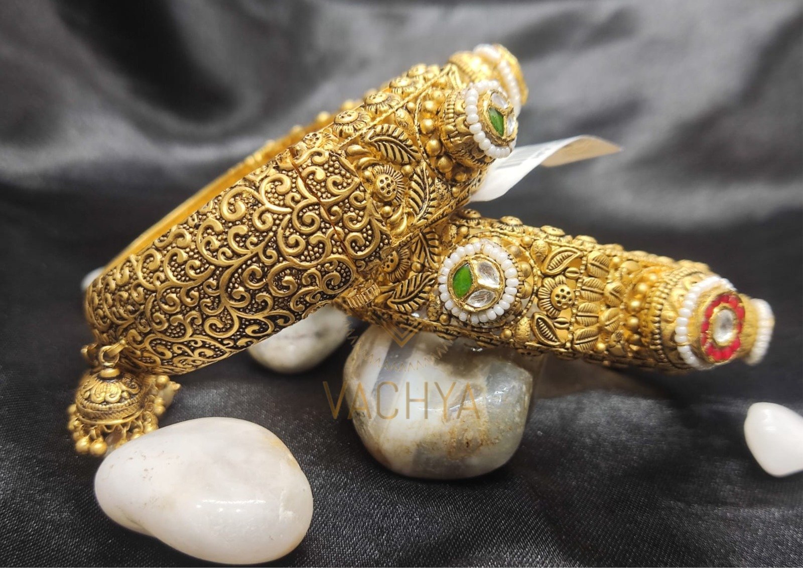 Antique Gold Bangles Pair 6 - Image 4