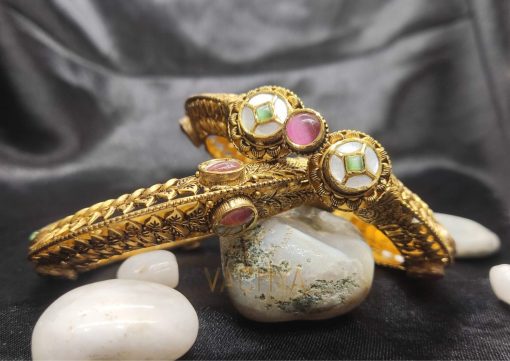 Antique Gold Bangles Pair 3 - Image 3