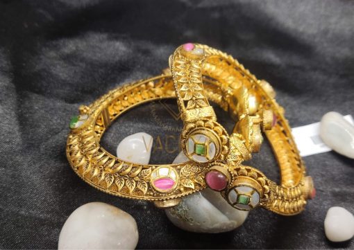 Antique Gold Bangles Pair 3 - Image 4