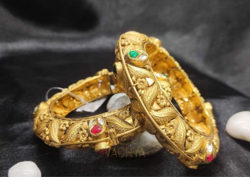 Antique Gold Bangles Pair 4 - Image 5