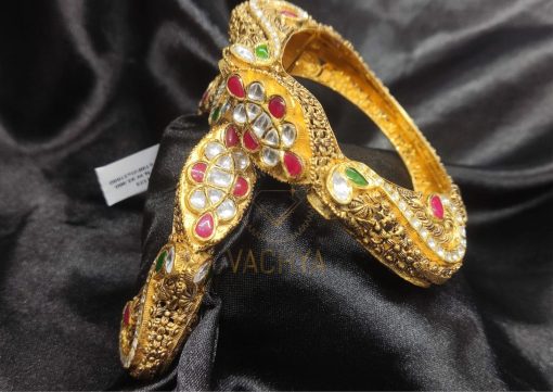 Antique Gold Bangles Pair 5 - Image 6