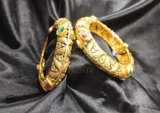 Antique Gold Bangles Pair 4