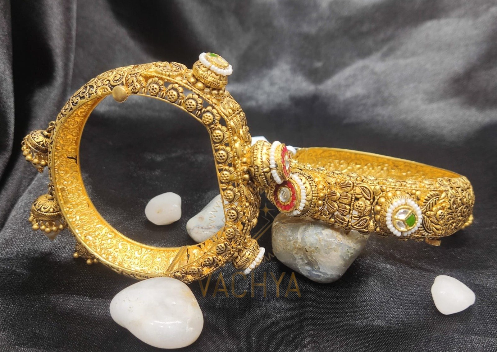 Antique Gold Bangles Pair 6 - Image 6