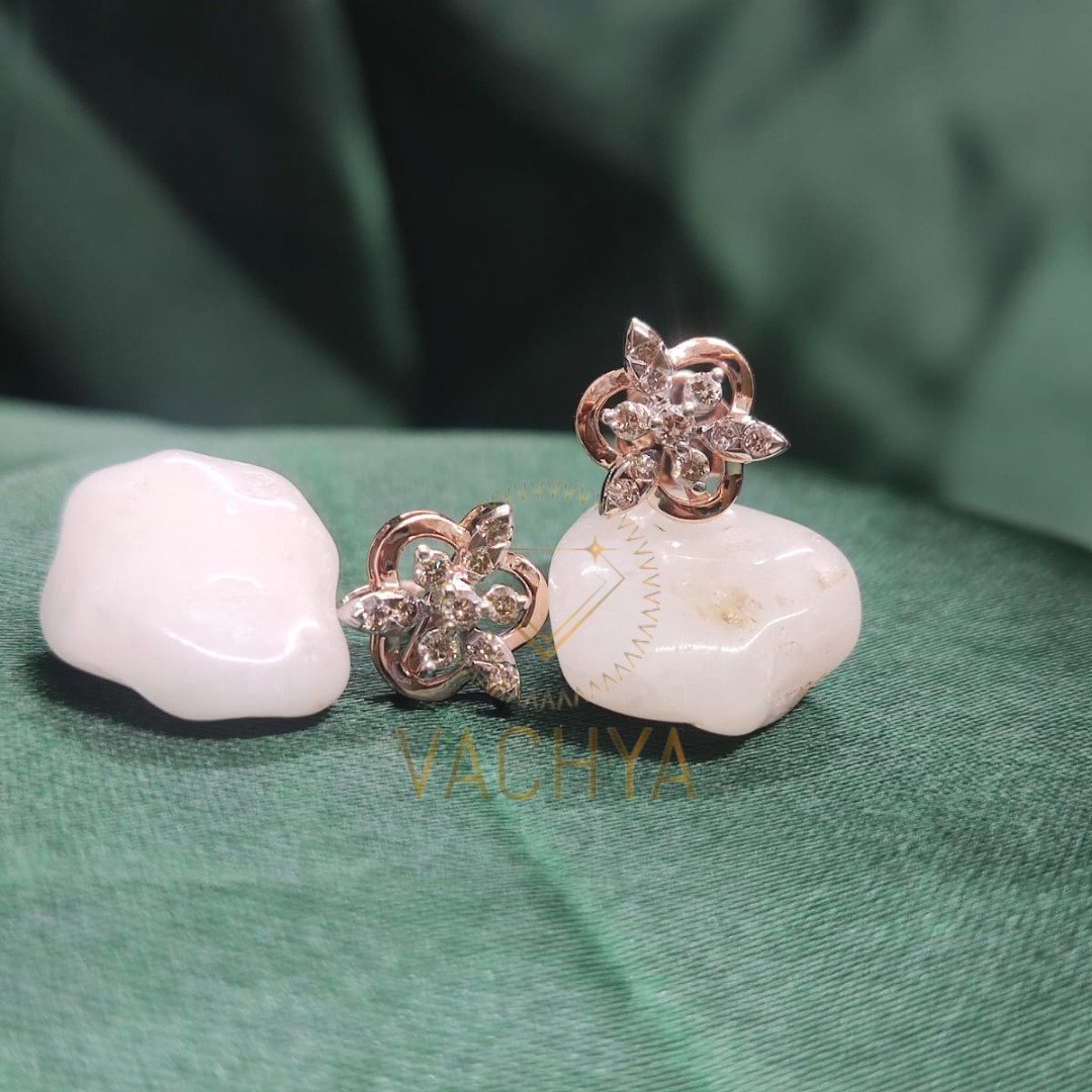 Diamond Flower Studs