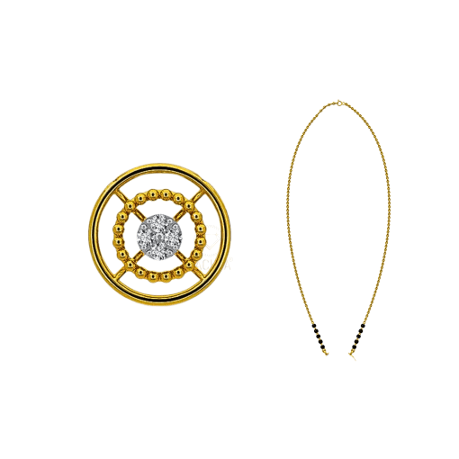 Light Weight Diamond Mangalsutra 4 - Image 4