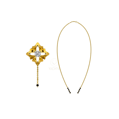Light Weight Diamond Mangalsutra 3 - Image 4