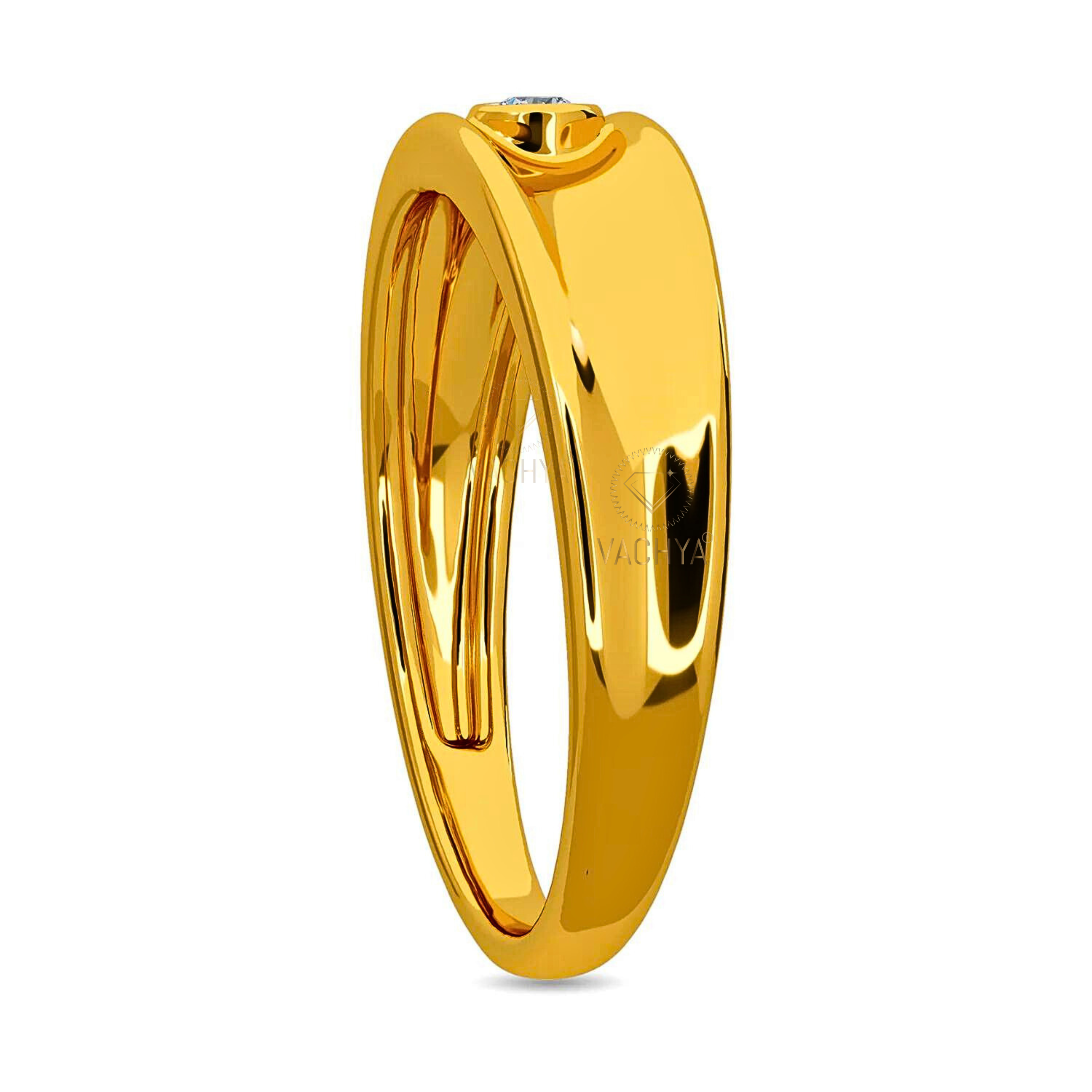 24k Gold Nugget Ring for Men